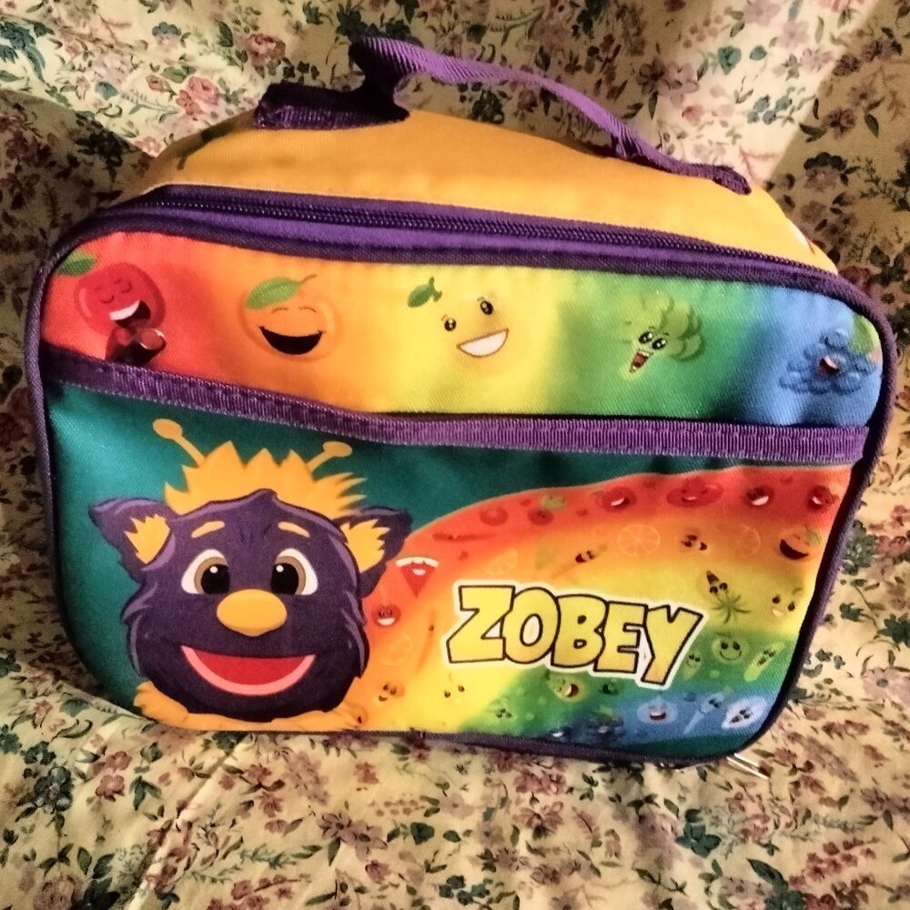 Zobey Lunch Bag Fruit Vegetables Softshell Vinyl Eat Colors of Rainbow New